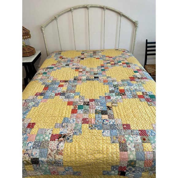 Other - 1920s 30s quilt Irish chain postage stamp full size